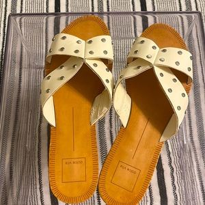 Dolce Vita Cream & Silver Studded Flat